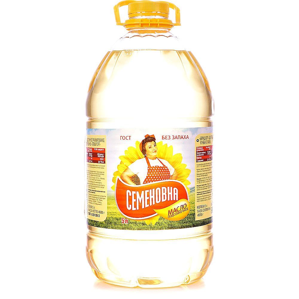 картинка Масло Семеновна подсолнечное рафинированное, 5 л